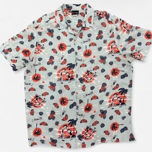 Rick and Morty Casual Button Down Shirt - Tropical Print